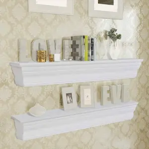 Comparateur de prix : vidaXL Étagères murales Aaliyah 2 pcs Blanc