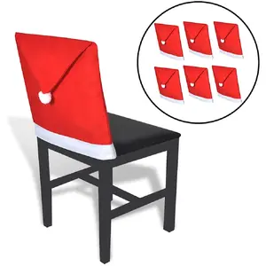 Comparateur de prix : vidaXL Housses de dossier de chaise 6 pcs Bonnet de Père Noël
