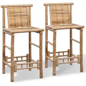 Comparateur de prix : vidaXL Tabourets de bar lot de 2 bambou