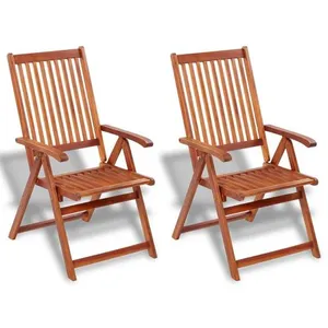 Comparateur de prix : vidaXL Chaises pliables de jardin 2 pcs Bois solide d'acacia Marron