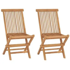 Comparateur de prix : vidaXL Chaises pliables de jardin 2 pcs Bois de teck solide