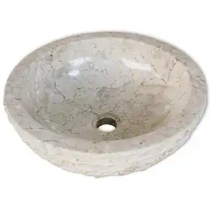 Comparateur de prix : vidaXL Lavabo Marbre 40 cm Crème