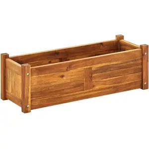 vidaXL Lit surélevé de jardin Bois d'acacia 76x27,6x25 cm pas cher