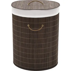 Comparateur de prix : vidaXL Panier à linge ovale Bambou Marron foncé