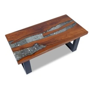 Comparateur de prix : vidaXL Table basse Teck Résine 100 x 50 cm