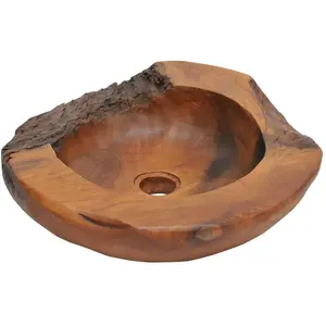 Lavabo Vasque pour salle de bain Moderne, Lave Main Teck massif 45 cm Vidaxl