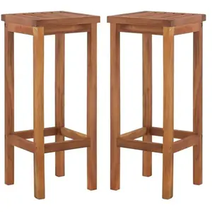 vidaXL Tabourets de bar lot de 2 bois d'acacia massif