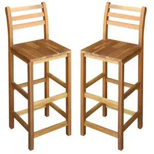 Comparateur de prix : vidaXL Tabourets de bar lot de 2 bois d'acacia massif