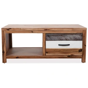 vidaXL Table basse Bois d'acacia massif 90 x 50 x 37,5 cm pas cher