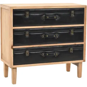 Comparateur de prix : vidaXL Armoire à tiroirs bois de sapin massif 80x36x75 cm