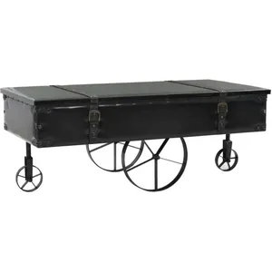 vidaXL Table basse MDF et bois de sapin 110 x 55 x 43 cm pas cher