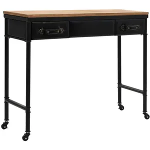 Comparateur de prix : vidaXL Table console MDF et bois de sapin 100 x 33,5 x 80 cm