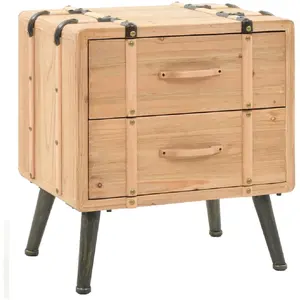 Comparateur de prix : vidaXL Table de chevet Bois de sapin massif 50 x 35 x 57 cm