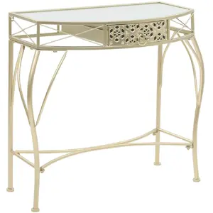vidaXL Table d'appoint Style français Métal 82 x 39 x 76 cm Doré pas cher