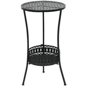 Comparateur de prix : vidaXL Table de bistro Noir 40x70 cm Métal