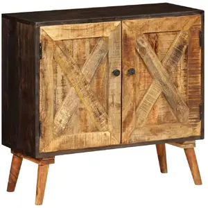 vidaXL Buffet Bois de manguier massif 85x30x75 cm pas cher