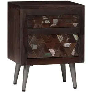 vidaXL Table de chevet Bois de récupération solide 40 x 30 x 50 cm pas cher