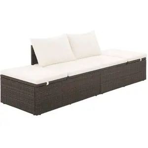 Comparateur de prix : vidaXL Lit de jardin Marron 195x60 cm Résine tressée
