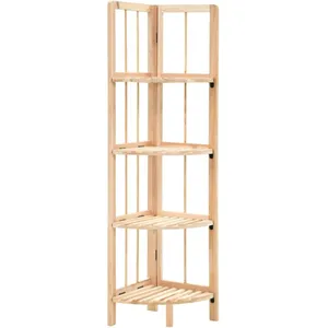 Comparateur de prix : vidaXL Étagère d'angle bois de cèdre 27 x 27 x 110 cm