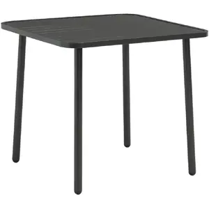 vidaXL Table de jardin 80x80x72 cm - Gris foncé pas cher