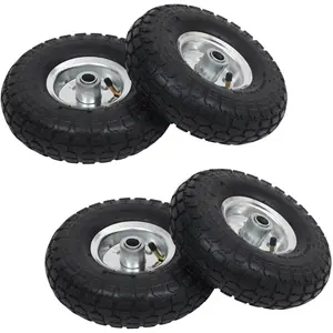 Comparateur de prix : vidaXL Roue de diable 4 pcs Caoutchouc 4.10/3.50-4 (260 x 83 mm)
