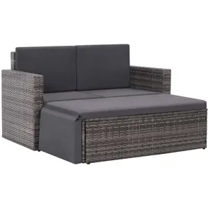 Vidaxl - Salon de jardin 2, 4 et 8 pièces Gris clair 110x61x76.5 cm