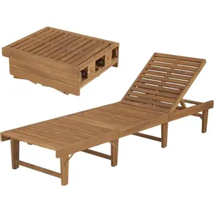 Comparateur de prix : vidaXL Chaise longue pliable Bois d'acacia solide