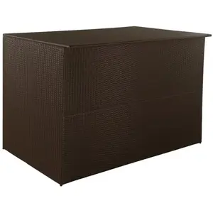 Comparateur de prix : vidaXL Boîte de stockage de jardin marron 150x100x100cm Résine tressée