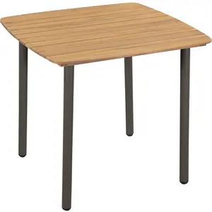 Comparateur de prix : vidaXL Table de jardin 80 x 80 x 72 cm Bois d'acacia solide et acier