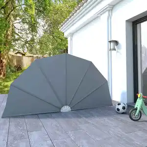 VIDAXL Auvent latéral pliable de terrasse Gris 160 cm pas cher
