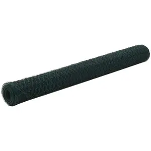 Comparateur de prix : VIDAXL Grillage Acier 25x1,2 m Epaisseur 0,7 mm Hexagonal Vert Clôture de Jardin