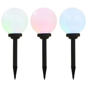 Comparateur de prix : vidaXL Lampe LED sphérique solaire d'extérieur 3 pcs 20 cm RVB