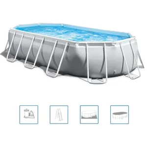 Comparateur de prix : vidaXL Intex Ensemble de piscine ovale Prism Frame 503x274x122 cm 26796GN