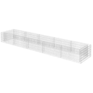 Comparateur de prix : vidaXL Lit surélevé à gabion Acier galvanisé 450x90x50 cm