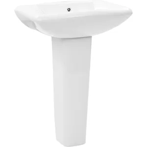 Comparateur de prix : vidaXL Lavabo autoportant avec socle Céramique Blanc 580x470x200 mm
