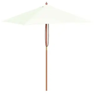 Comparateur de prix : vidaXL Parasol Bois - Sable 150x200 cm