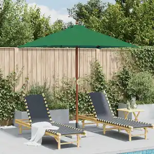Comparateur de prix : VidaXL Parasol extérieur mât bois 150x200 cm - Vert