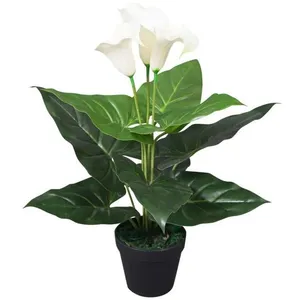 Comparateur de prix : vidaXL Plante artificielle avec pot Lis Calla 45 cm Blanc