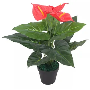 Comparateur de prix : vidaXL Plante artificielle avec pot Anthurium 45 cm Rouge et Jaune