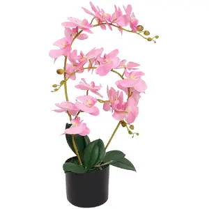 Comparateur de prix : vidaXL Plante artificielle avec pot Orchidée 65 cm Rose