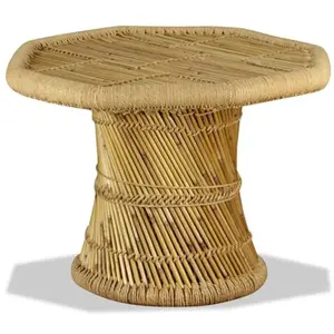 Comparateur de prix : vidaXL Table basse bambou octogonale 60 x 60 x 45 cm