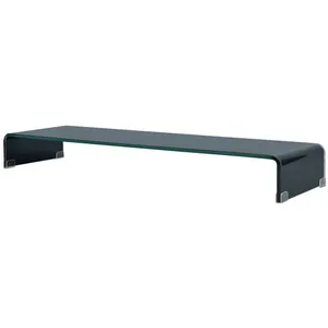 Comparateur de prix : vidaXL Meuble TV/support pour moniteur 120x30x13 cm verre noir