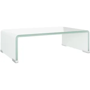 vidaXL Meuble TV/Support pour moniteur 40x25x11 cm verre vert pas cher