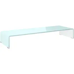 vidaXL Meuble TV/Support pour moniteur 90x30x13 cm verre vert pas cher