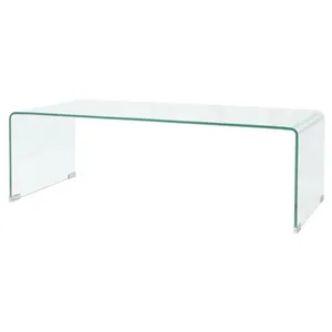 Comparateur de prix : vidaXL Table basse 98x45x30 cm Verre trempé Transparent