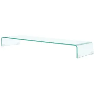 Comparateur de prix : vidaXL Meuble TV/pour moniteur 110x30x13 cm verre transparent