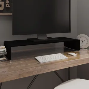 Comparateur de prix : vidaXL Meuble TV/support pour moniteur 80x30x13 cm verre noir