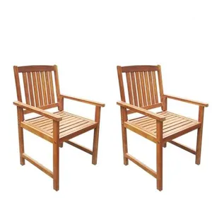 Comparateur de prix : VidaXL Chaises de Salle à Manger d'Extérieur Jardin 2 pcs Acacia Massif Marron