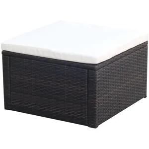 Comparateur de prix : vidaXL Tabouret / repose-pied Résine tressée 53 x 53 x 30 cm Marron