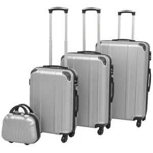 Comparateur de prix : vidaXL Ensemble de valises à roulettes quatre pièces Argenté